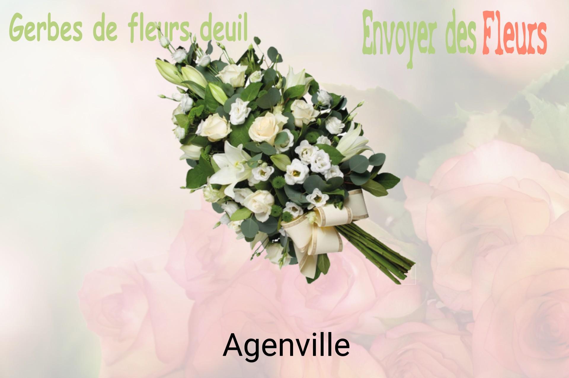 Gerbe de fleurs de deuil livrée à Agenville